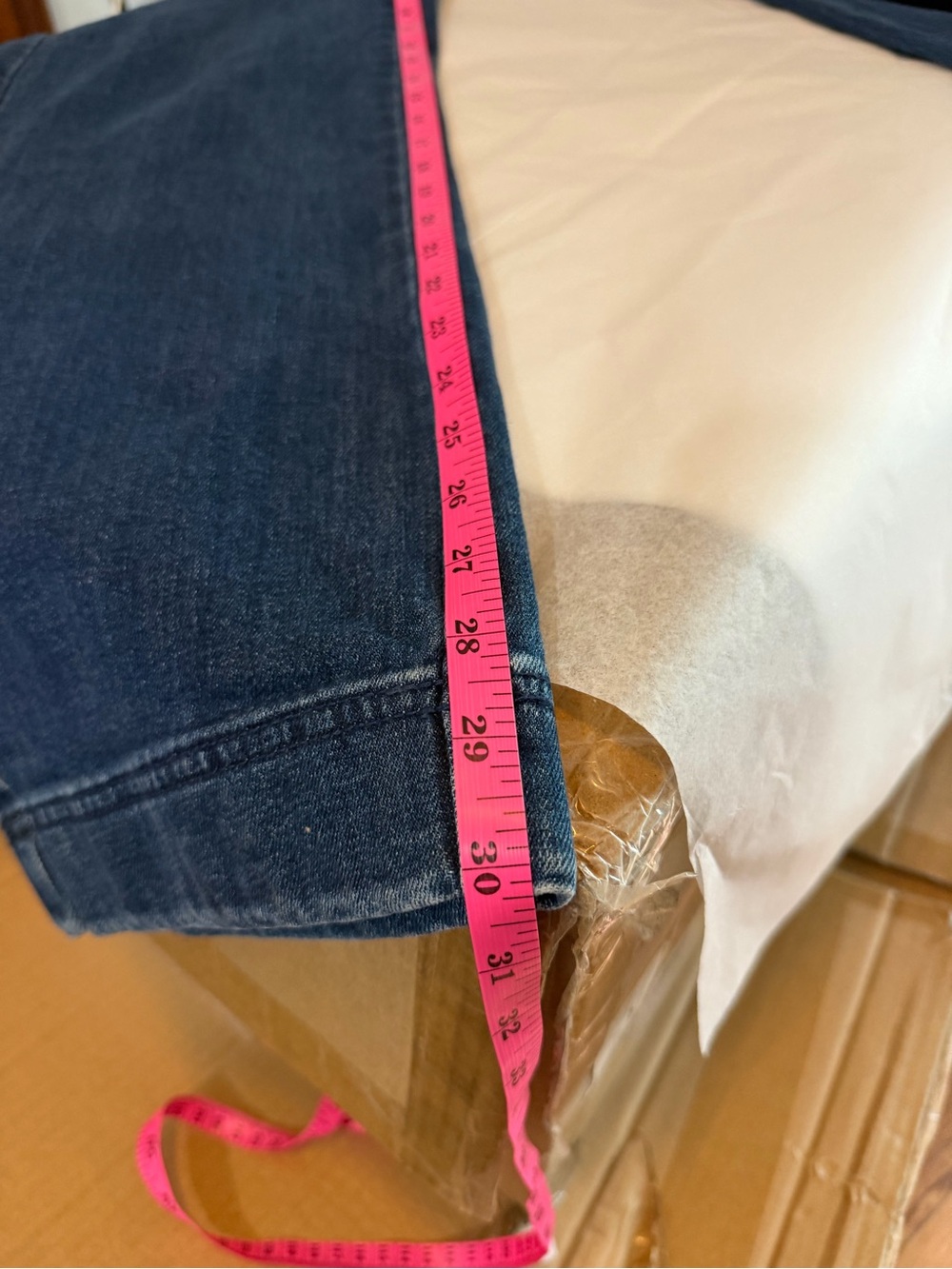 Talbots Blue Wide-Leg Jeans with Front Patch Pockets - Picture 8 of 11